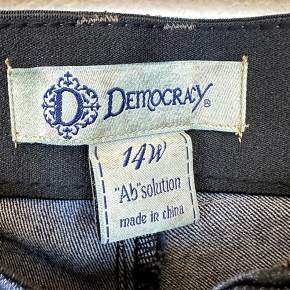 Democracy Womens 14W Ab Solution Mid rise Jeans Blue Skinny Leg Stretch - Picture 2 of 7